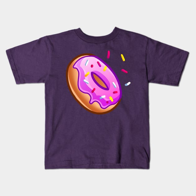 Donut Powerup Kids T-Shirt by Vector Unit